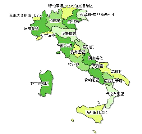 意大利各大产区